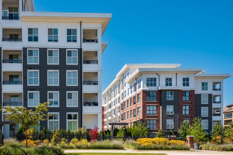 apartment complex surrounded by greenery in North Oaks