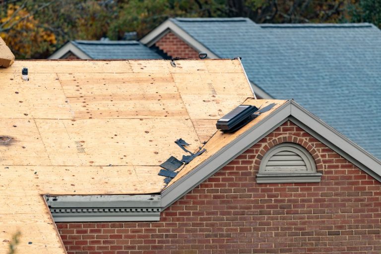 roof replacement in progress in North Oaks